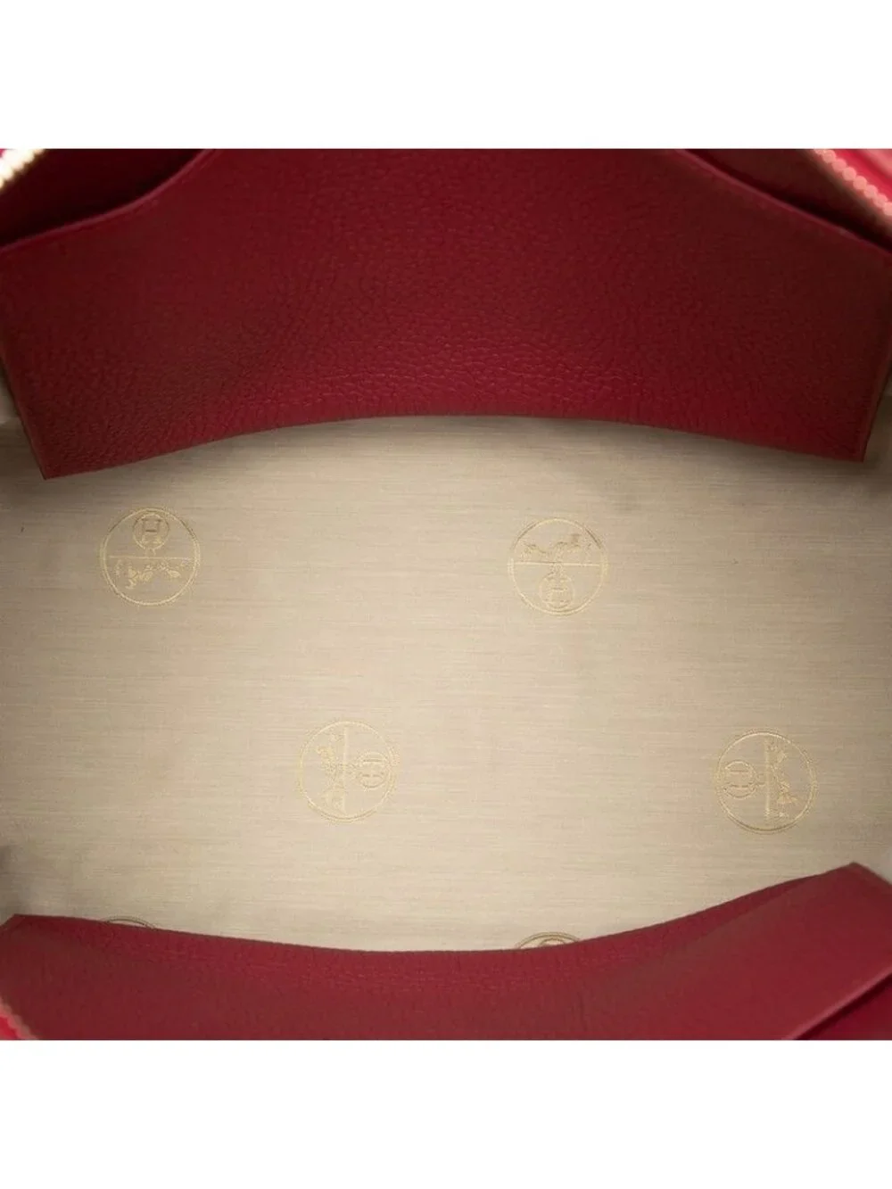 Hermes Atlas 35 Handbag Red Pink Silver Taurillon C Ence